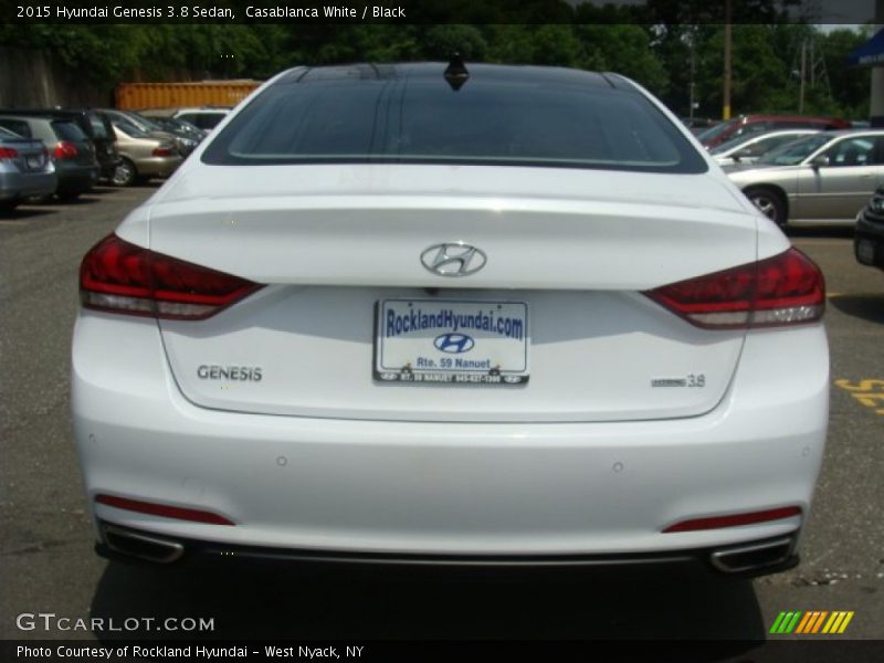 Casablanca White / Black 2015 Hyundai Genesis 3.8 Sedan