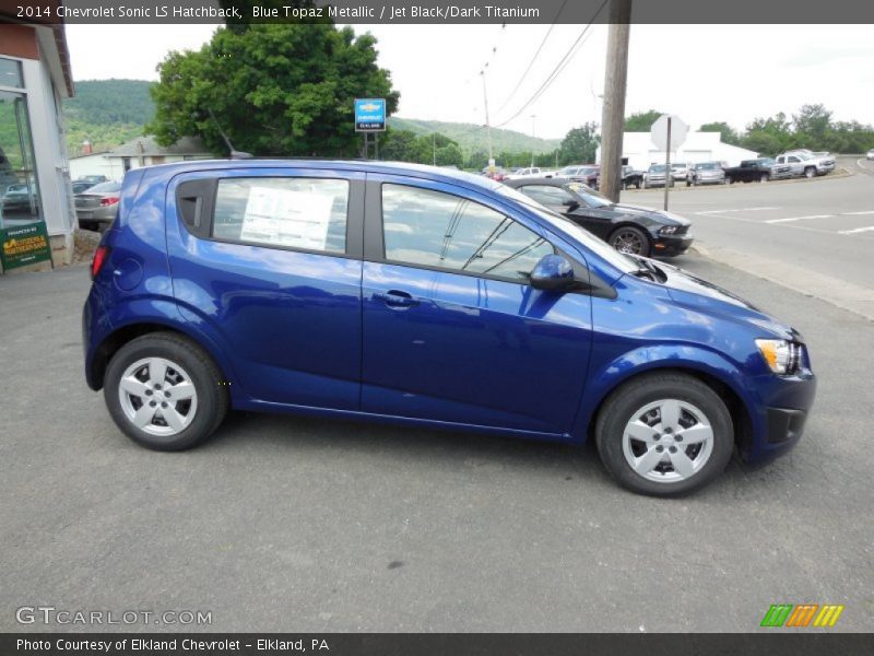 Blue Topaz Metallic / Jet Black/Dark Titanium 2014 Chevrolet Sonic LS Hatchback