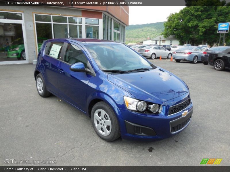 Blue Topaz Metallic / Jet Black/Dark Titanium 2014 Chevrolet Sonic LS Hatchback