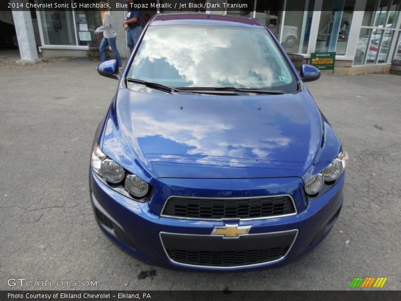 Blue Topaz Metallic / Jet Black/Dark Titanium 2014 Chevrolet Sonic LS Hatchback