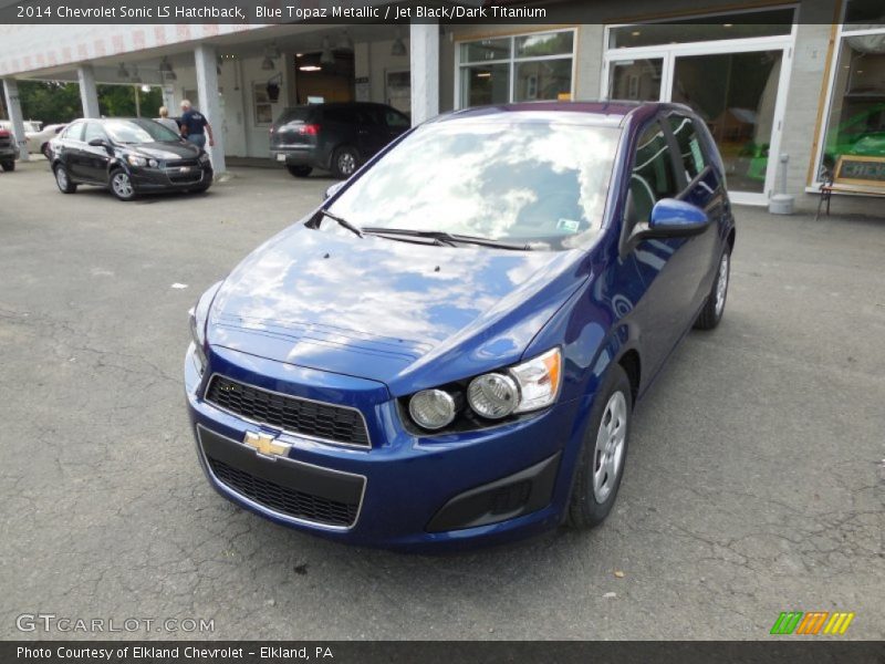 Blue Topaz Metallic / Jet Black/Dark Titanium 2014 Chevrolet Sonic LS Hatchback
