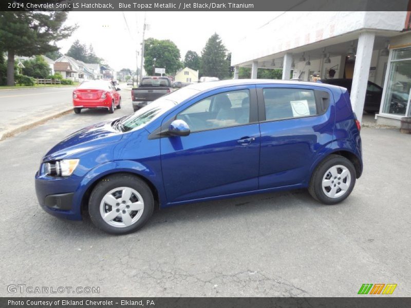 Blue Topaz Metallic / Jet Black/Dark Titanium 2014 Chevrolet Sonic LS Hatchback