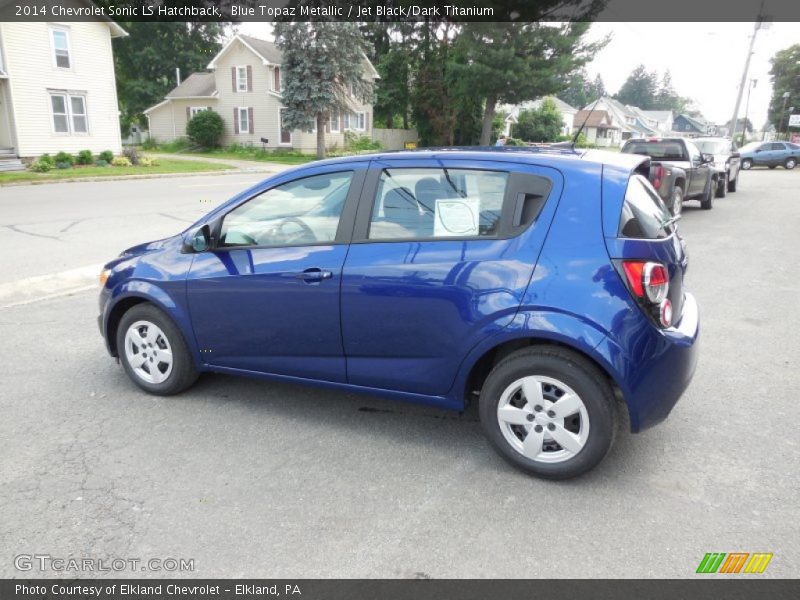 Blue Topaz Metallic / Jet Black/Dark Titanium 2014 Chevrolet Sonic LS Hatchback