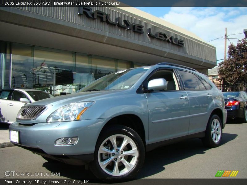 Breakwater Blue Metallic / Light Gray 2009 Lexus RX 350 AWD