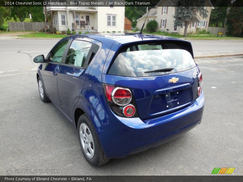 Blue Topaz Metallic / Jet Black/Dark Titanium 2014 Chevrolet Sonic LS Hatchback