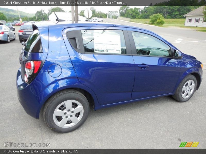 Blue Topaz Metallic / Jet Black/Dark Titanium 2014 Chevrolet Sonic LS Hatchback