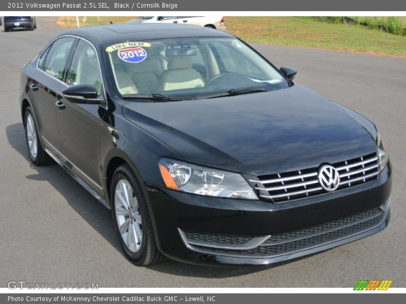 Black / Cornsilk Beige 2012 Volkswagen Passat 2.5L SEL