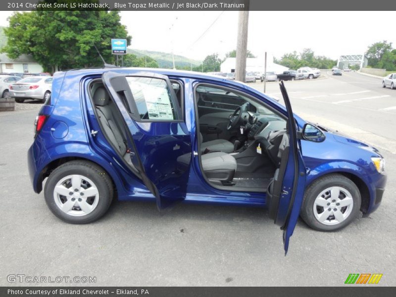 Blue Topaz Metallic / Jet Black/Dark Titanium 2014 Chevrolet Sonic LS Hatchback