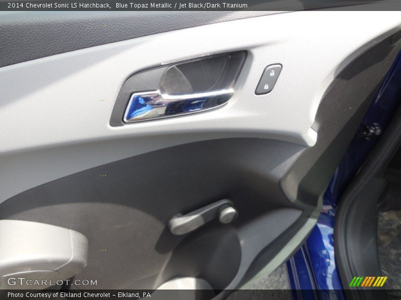Blue Topaz Metallic / Jet Black/Dark Titanium 2014 Chevrolet Sonic LS Hatchback