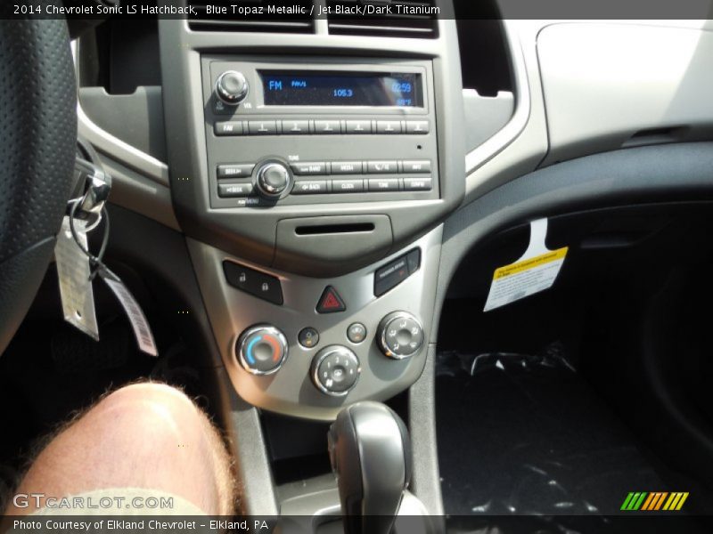 Blue Topaz Metallic / Jet Black/Dark Titanium 2014 Chevrolet Sonic LS Hatchback