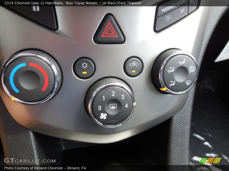 Blue Topaz Metallic / Jet Black/Dark Titanium 2014 Chevrolet Sonic LS Hatchback