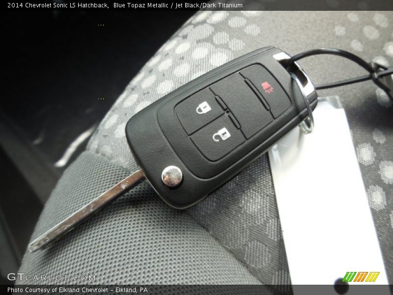 Blue Topaz Metallic / Jet Black/Dark Titanium 2014 Chevrolet Sonic LS Hatchback