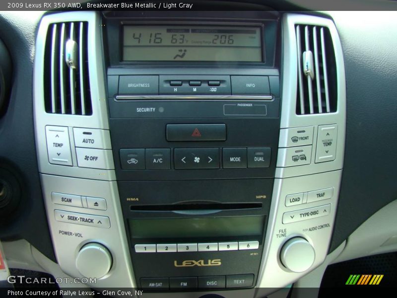Breakwater Blue Metallic / Light Gray 2009 Lexus RX 350 AWD