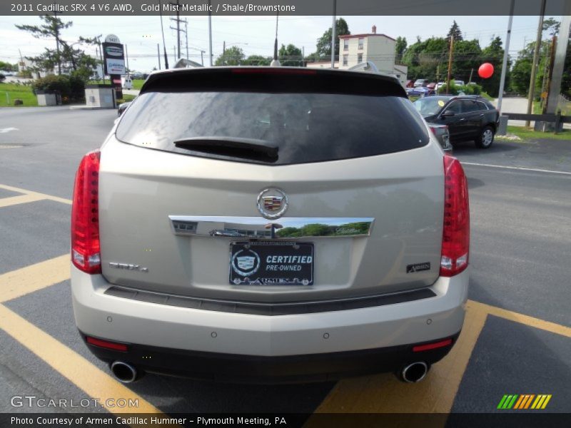 Gold Mist Metallic / Shale/Brownstone 2011 Cadillac SRX 4 V6 AWD