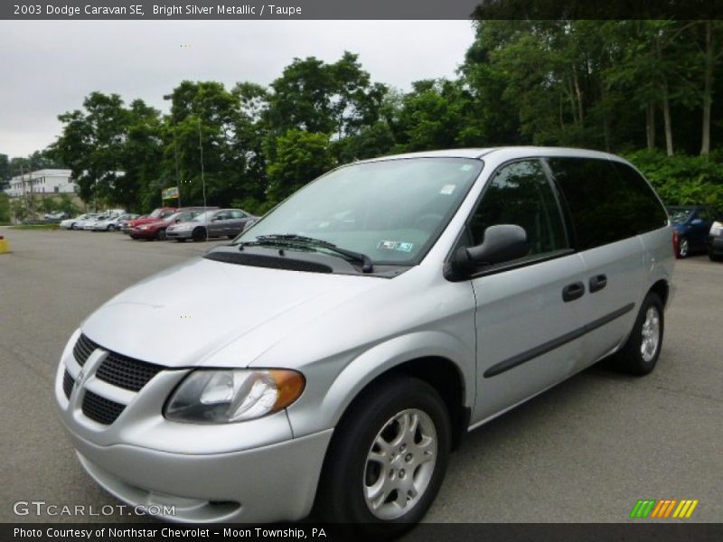 Bright Silver Metallic / Taupe 2003 Dodge Caravan SE
