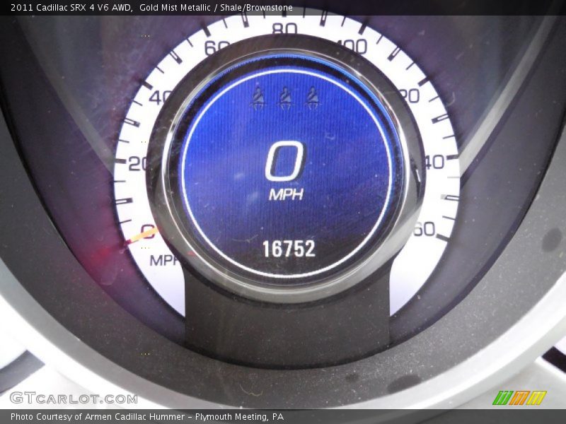 Gold Mist Metallic / Shale/Brownstone 2011 Cadillac SRX 4 V6 AWD