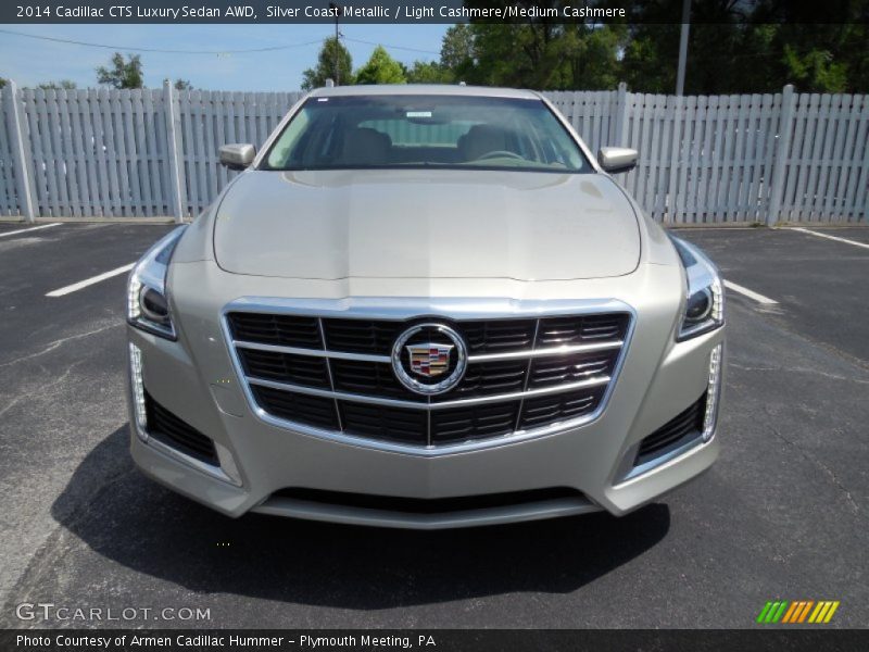 Silver Coast Metallic / Light Cashmere/Medium Cashmere 2014 Cadillac CTS Luxury Sedan AWD