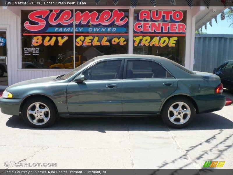 Lichen Green Pearl / Tan 1998 Mazda 626 DX