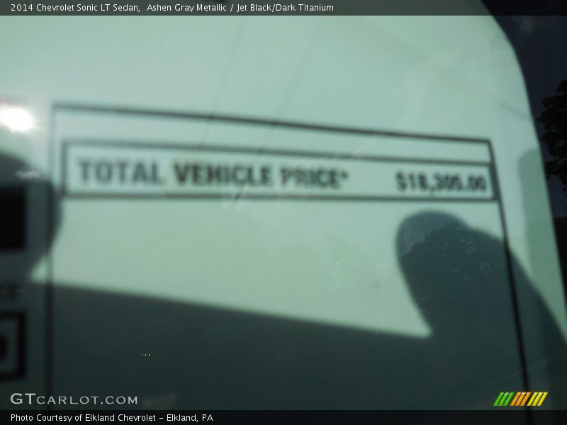 Ashen Gray Metallic / Jet Black/Dark Titanium 2014 Chevrolet Sonic LT Sedan