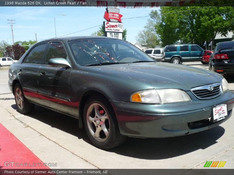 Lichen Green Pearl / Tan 1998 Mazda 626 DX