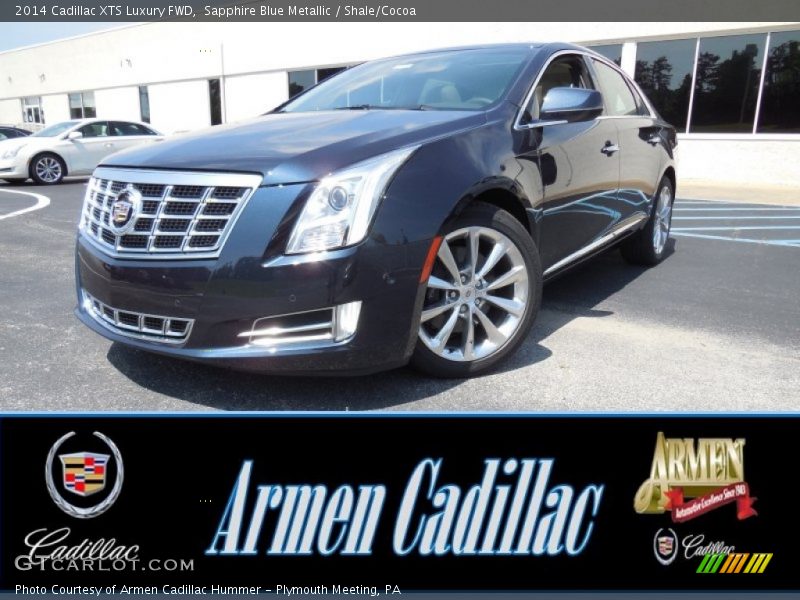 Sapphire Blue Metallic / Shale/Cocoa 2014 Cadillac XTS Luxury FWD