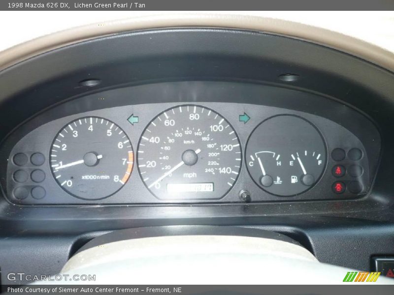 Lichen Green Pearl / Tan 1998 Mazda 626 DX
