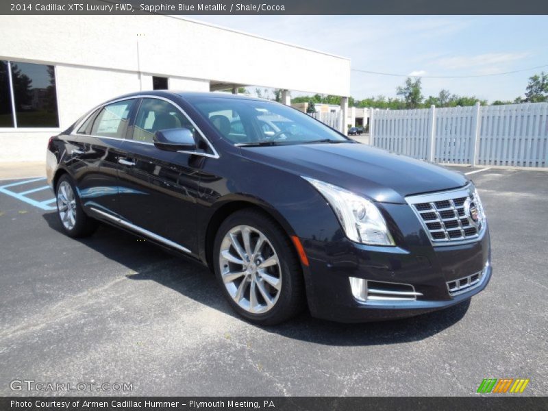 Sapphire Blue Metallic / Shale/Cocoa 2014 Cadillac XTS Luxury FWD