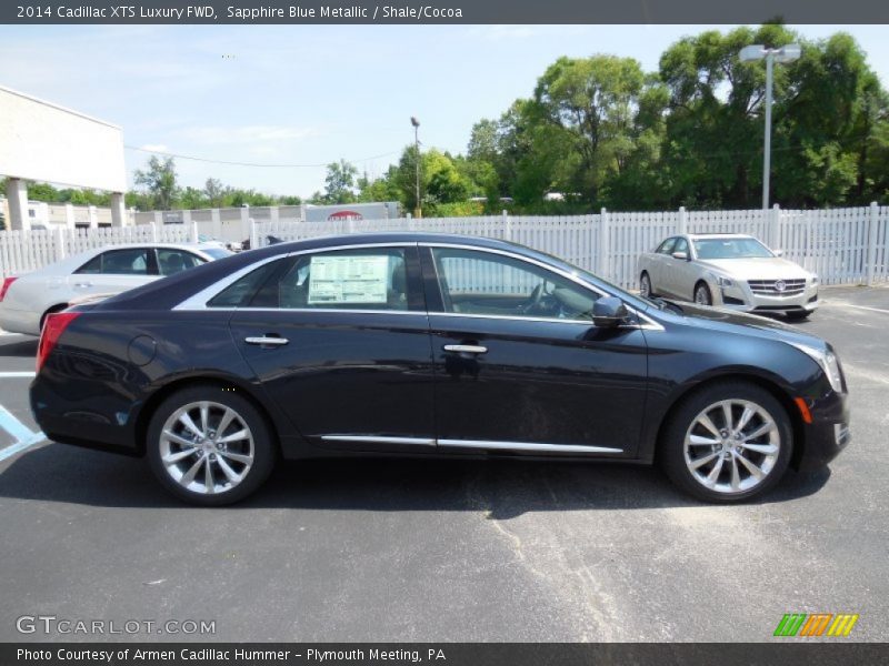 Sapphire Blue Metallic / Shale/Cocoa 2014 Cadillac XTS Luxury FWD