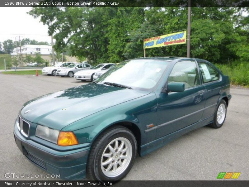 Boston Green Metallic / Gray 1996 BMW 3 Series 318ti Coupe