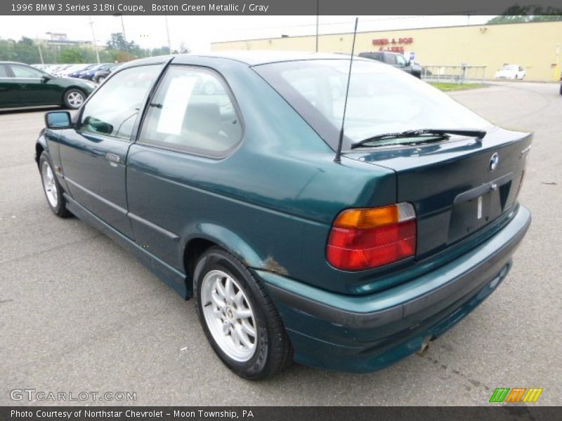 Boston Green Metallic / Gray 1996 BMW 3 Series 318ti Coupe
