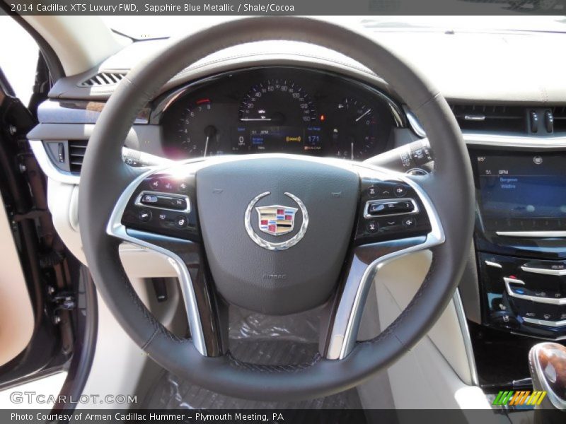 Sapphire Blue Metallic / Shale/Cocoa 2014 Cadillac XTS Luxury FWD