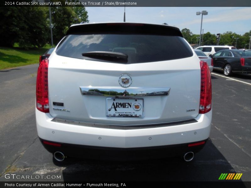 Platinum Ice Tricoat / Shale/Brownstone 2014 Cadillac SRX Luxury AWD