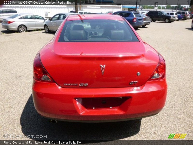 Crimson Red / Ebony 2006 Pontiac G6 GT Coupe