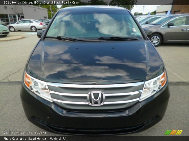 Crystal Black Pearl / Gray 2011 Honda Odyssey EX-L