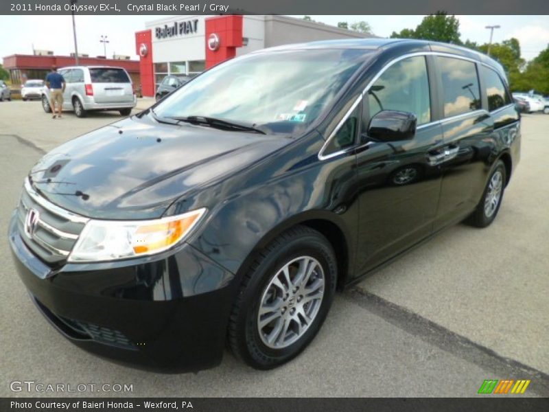 Crystal Black Pearl / Gray 2011 Honda Odyssey EX-L
