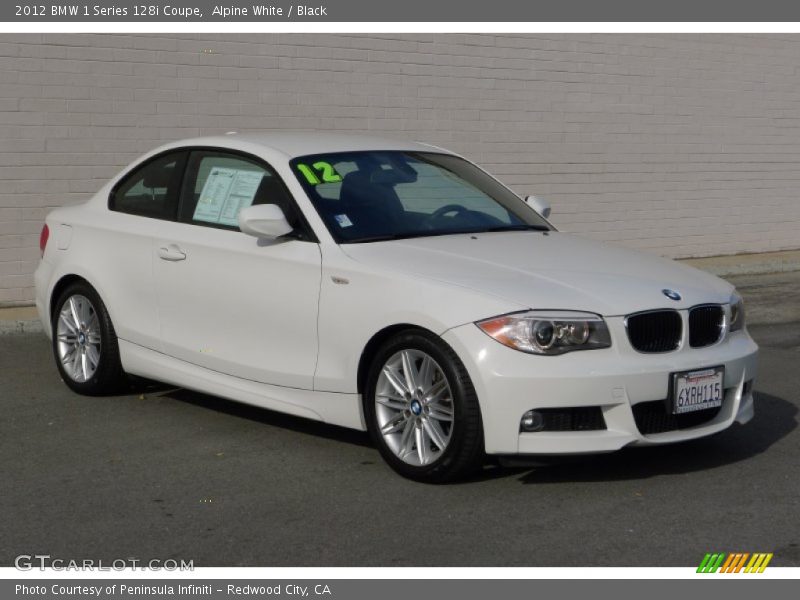 Alpine White / Black 2012 BMW 1 Series 128i Coupe
