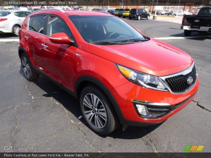 Signal Red / Black 2014 Kia Sportage EX AWD