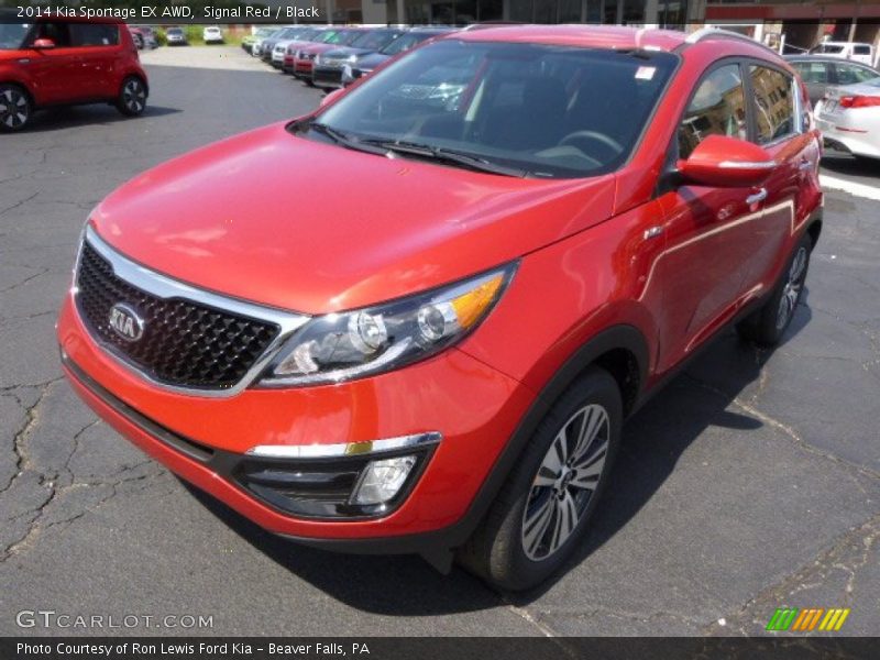 Signal Red / Black 2014 Kia Sportage EX AWD