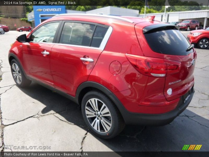 Signal Red / Black 2014 Kia Sportage EX AWD