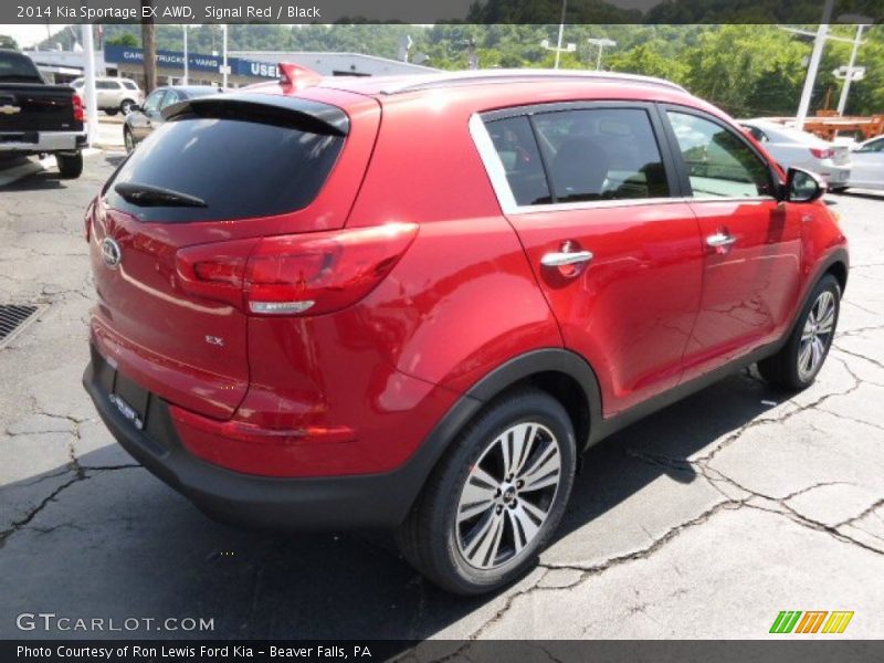 Signal Red / Black 2014 Kia Sportage EX AWD