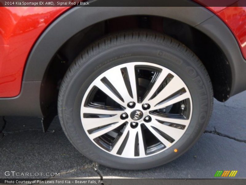 Signal Red / Black 2014 Kia Sportage EX AWD