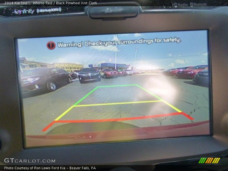 Inferno Red / Black Pinwheel Knit Cloth 2014 Kia Soul !