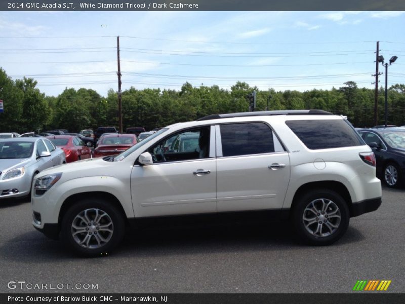 White Diamond Tricoat / Dark Cashmere 2014 GMC Acadia SLT