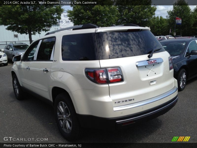 White Diamond Tricoat / Dark Cashmere 2014 GMC Acadia SLT