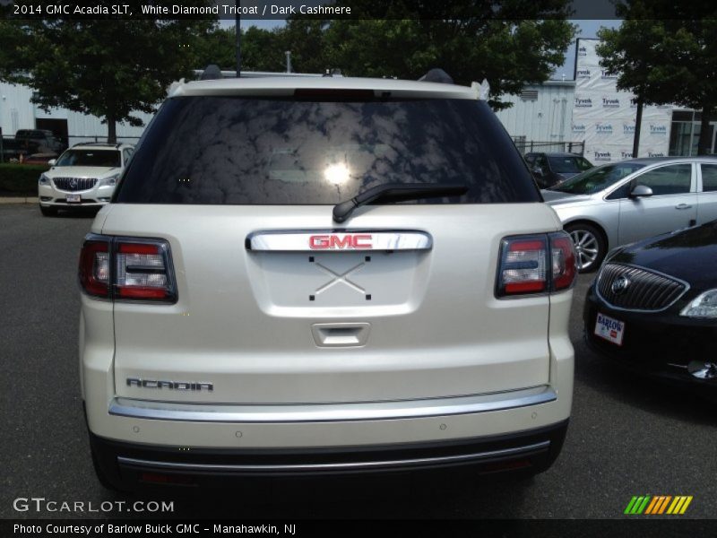 White Diamond Tricoat / Dark Cashmere 2014 GMC Acadia SLT