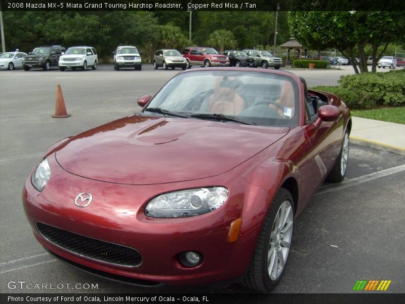 Copper Red Mica / Tan 2008 Mazda MX-5 Miata Grand Touring Hardtop Roadster