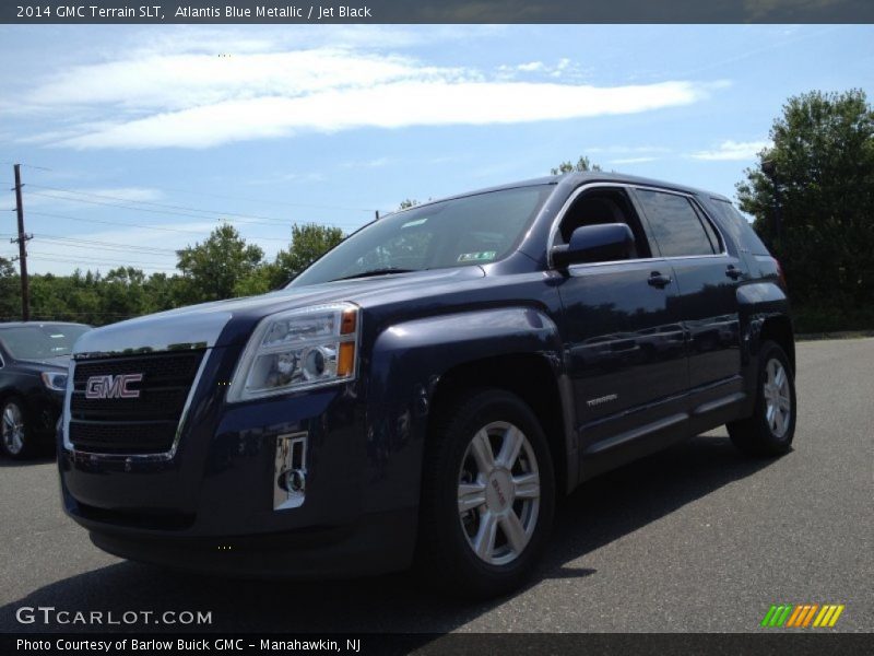 Atlantis Blue Metallic / Jet Black 2014 GMC Terrain SLT