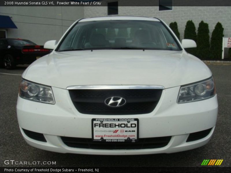 Powder White Pearl / Gray 2008 Hyundai Sonata GLS V6