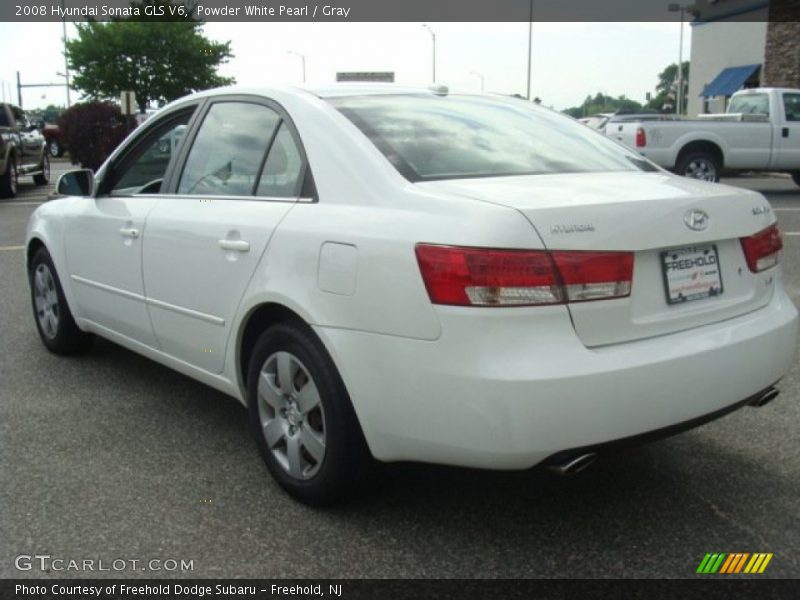 Powder White Pearl / Gray 2008 Hyundai Sonata GLS V6