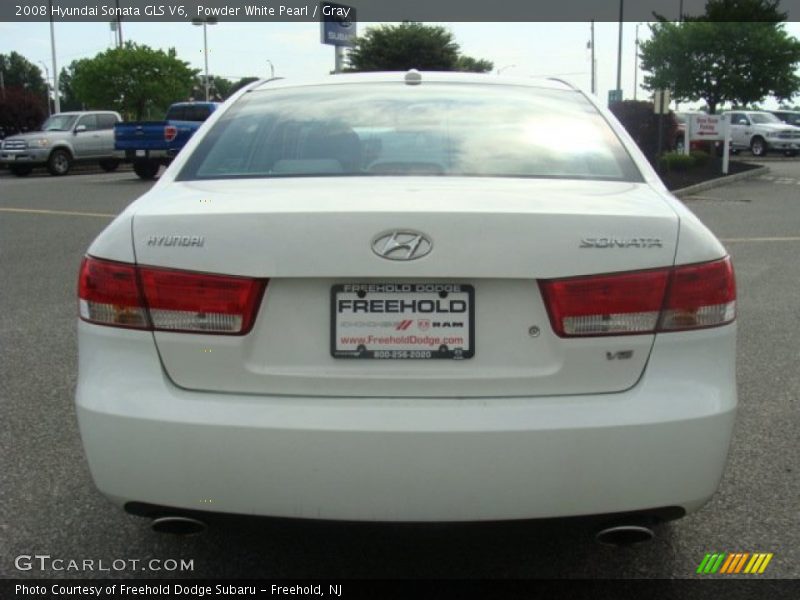 Powder White Pearl / Gray 2008 Hyundai Sonata GLS V6